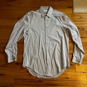 Calvin Klein Slim Fit Men's Blue Dress Shirt, Med